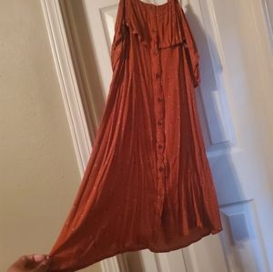 Dark orange dress! Mini with straps!
